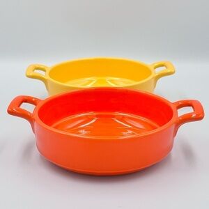 SWEEJAR Porcelain 10 Ounce Double Handle Ramekins